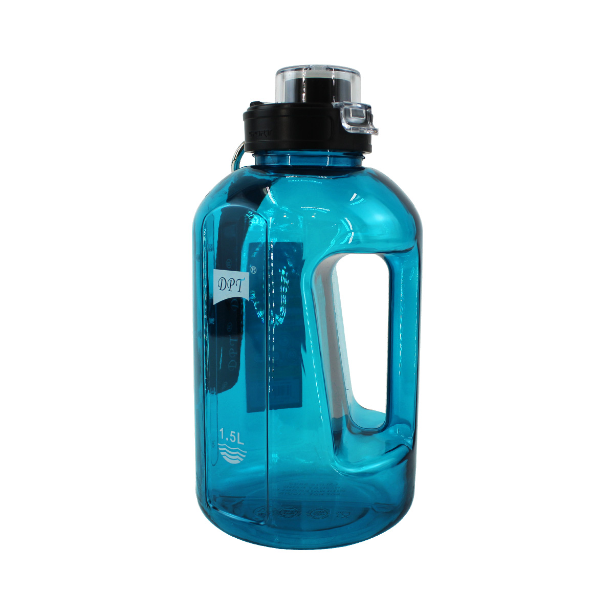 زجاجة مياة رياضية DPT بلاستيك لون ازرق سعة ١,٥ لتر