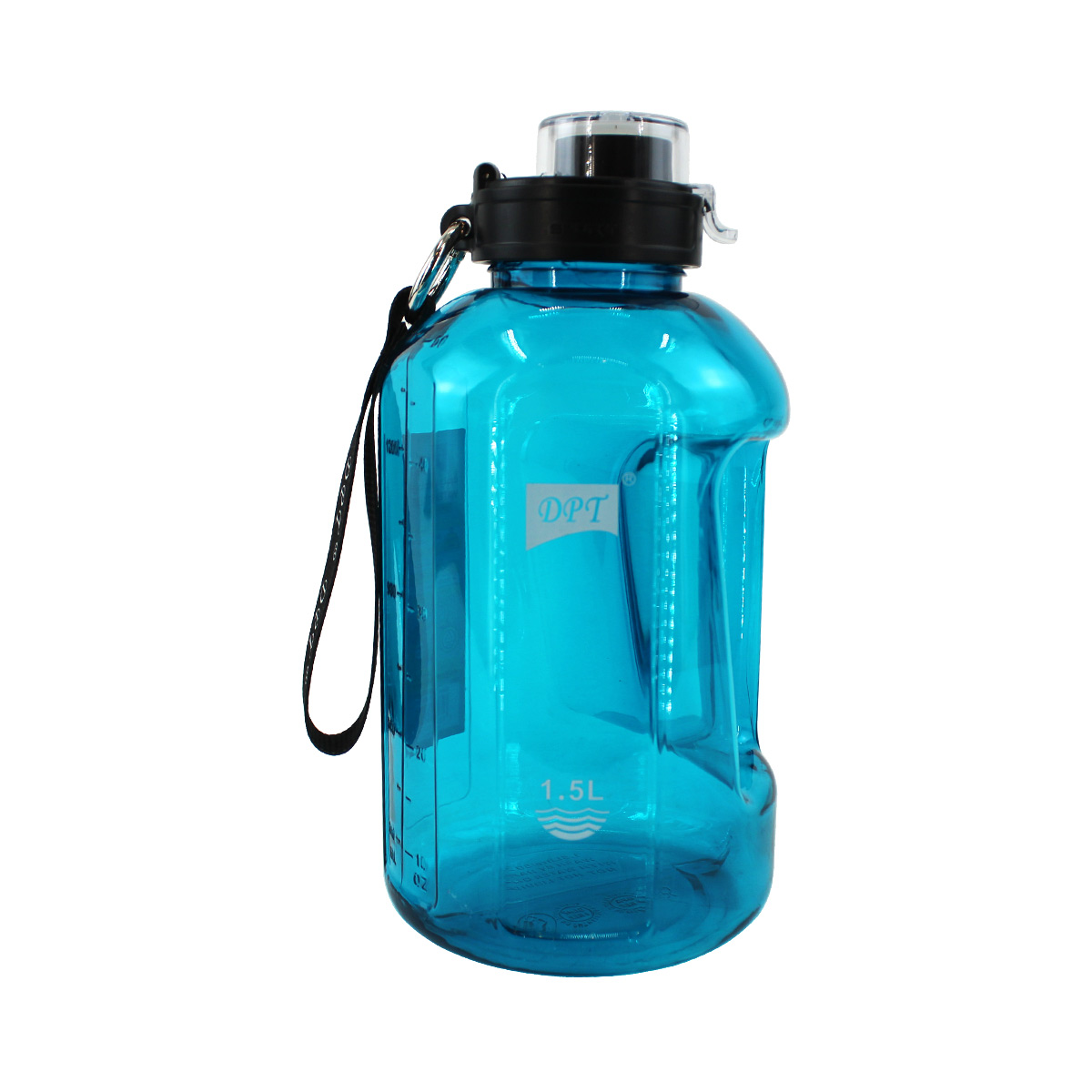 زجاجة مياة رياضية DPT بلاستيك لون ازرق سعة ١,٥ لتر 3
